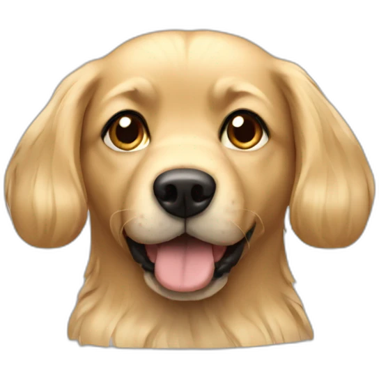 dog blond hair emoji