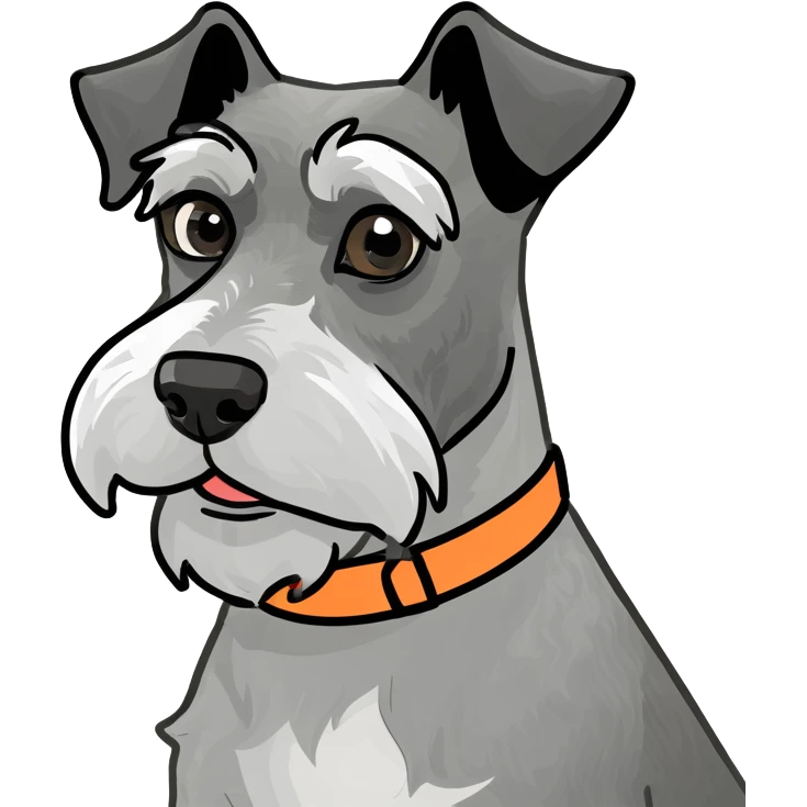 Crea un perro Schnauzer emoji