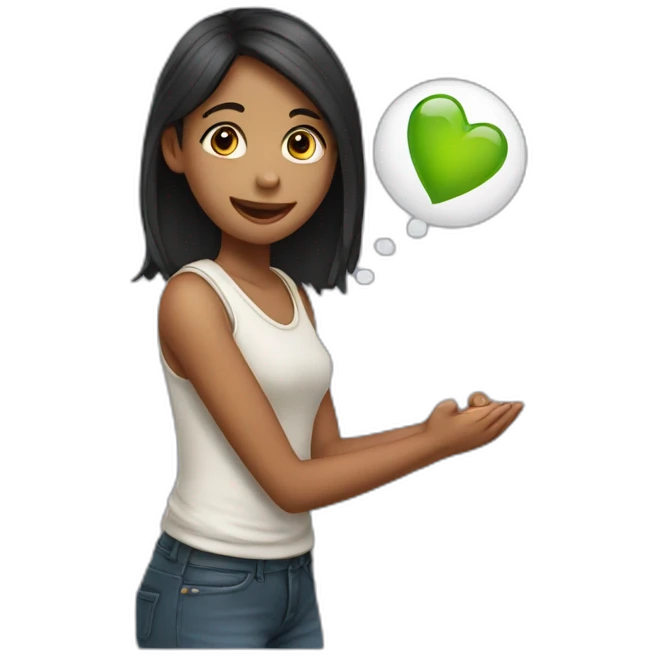 A girl proposing a boy emoji