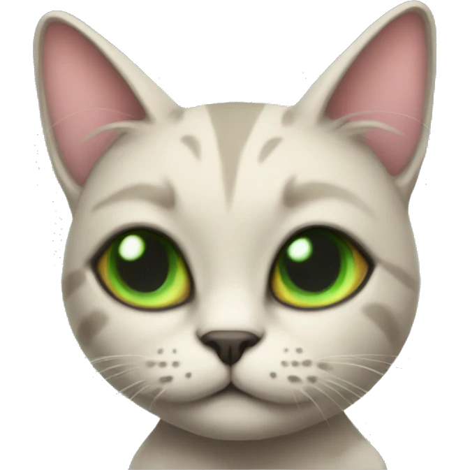 Alien cat wearing bow emoji