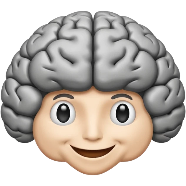 Cerebro sonriente emoji