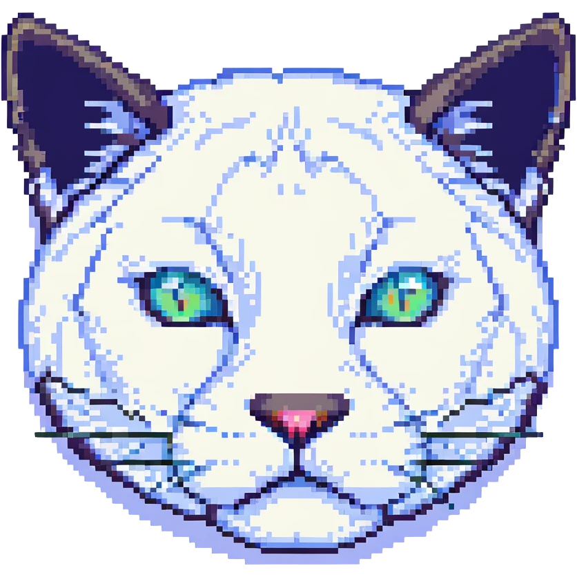 pixel art cat face emoji