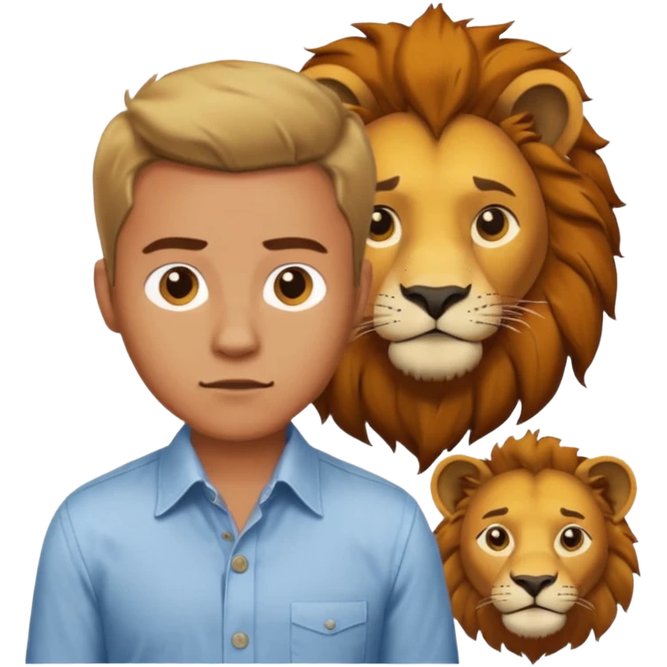 A man wanting to buy a lion.

 emoji