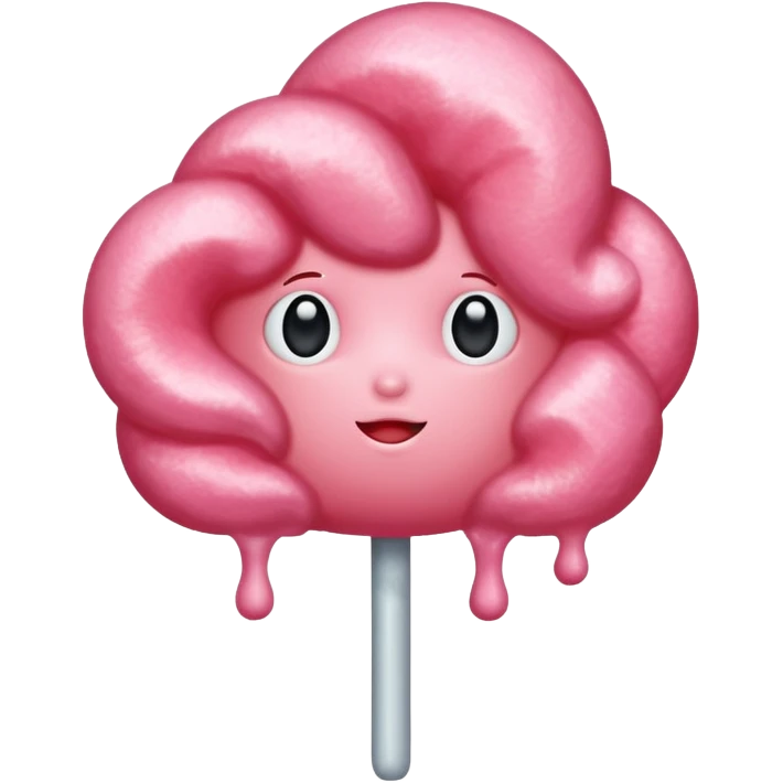 red glitter cotton candy emoji
