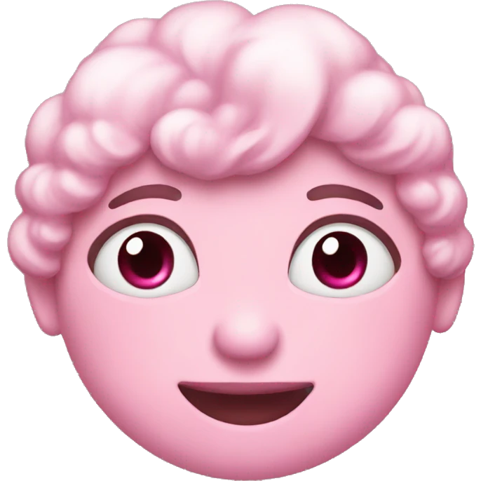 Emoji with heart eyes but pink emoji