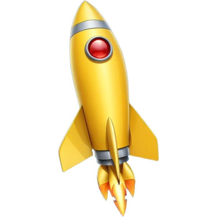 yellow rocket emoji