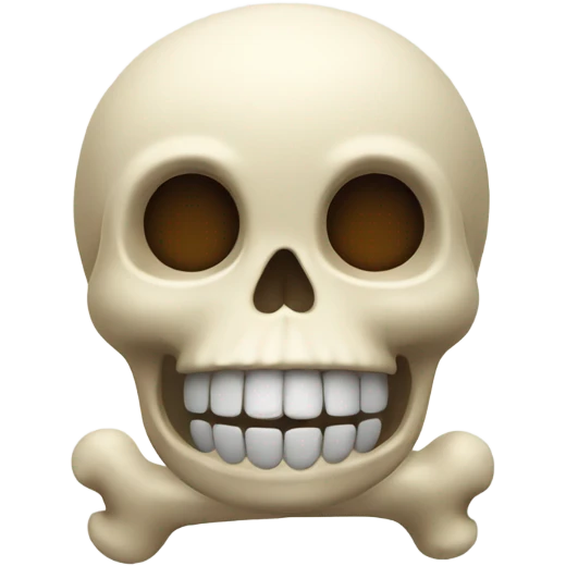 Skull baby rattle emoji