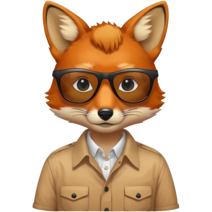 fox with black sunglasses and shirt emoji