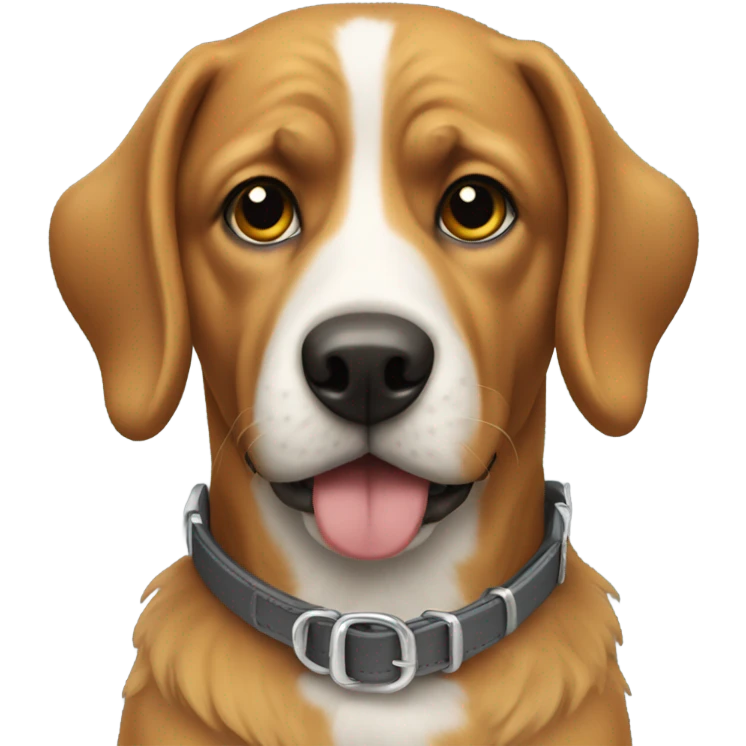 realistic dog with collar emoji