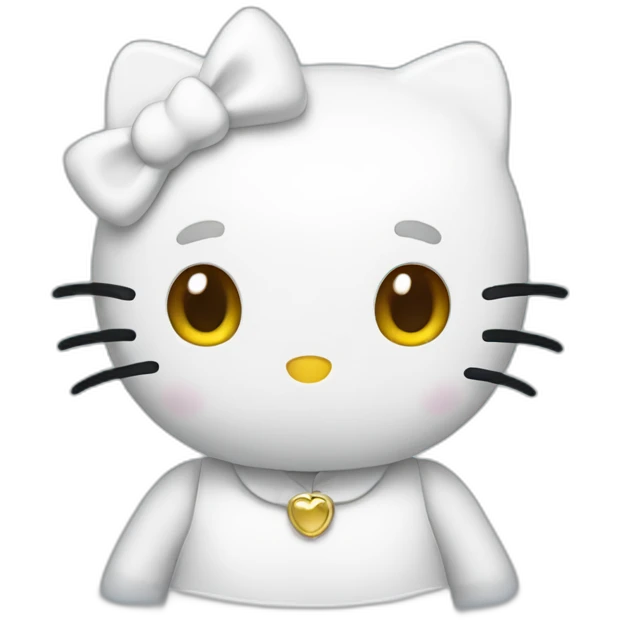 White Hello kitty emoji