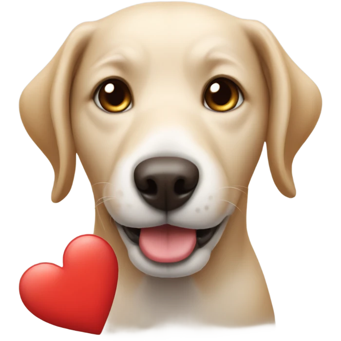 dog with heart emoji