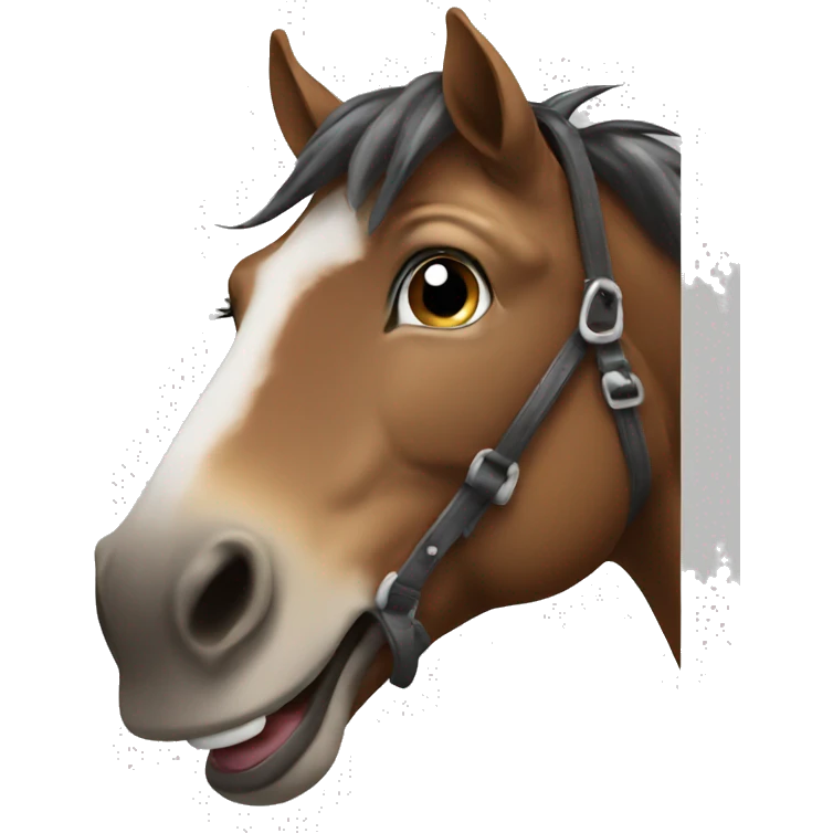 Horse with big smile  emoji