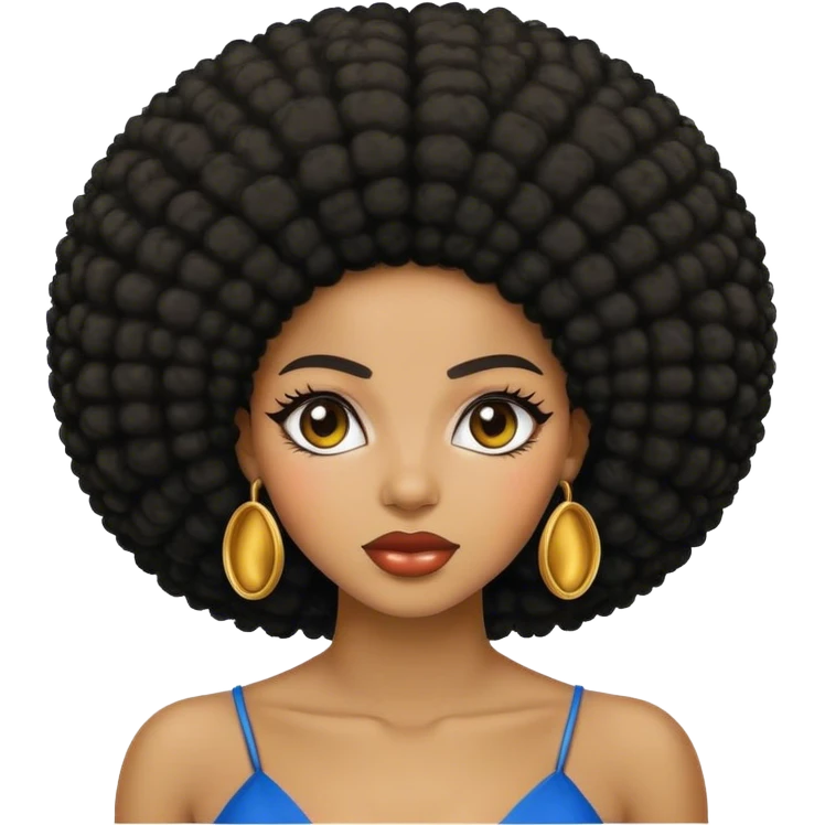 Beautiful israelite woman afro emoji