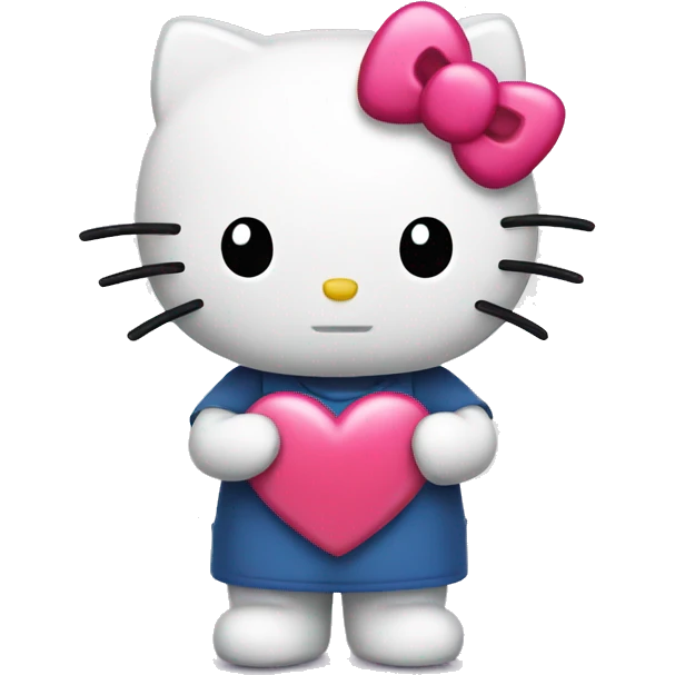 Heart with hellokitty emoji