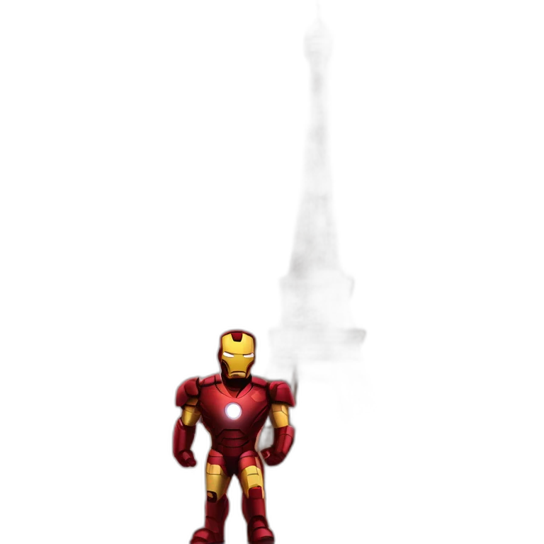Iron man on effiel tower emoji