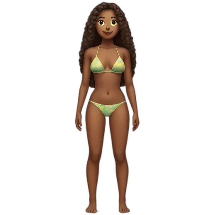 full body beauty-in-a-small-bikini both sides emoji