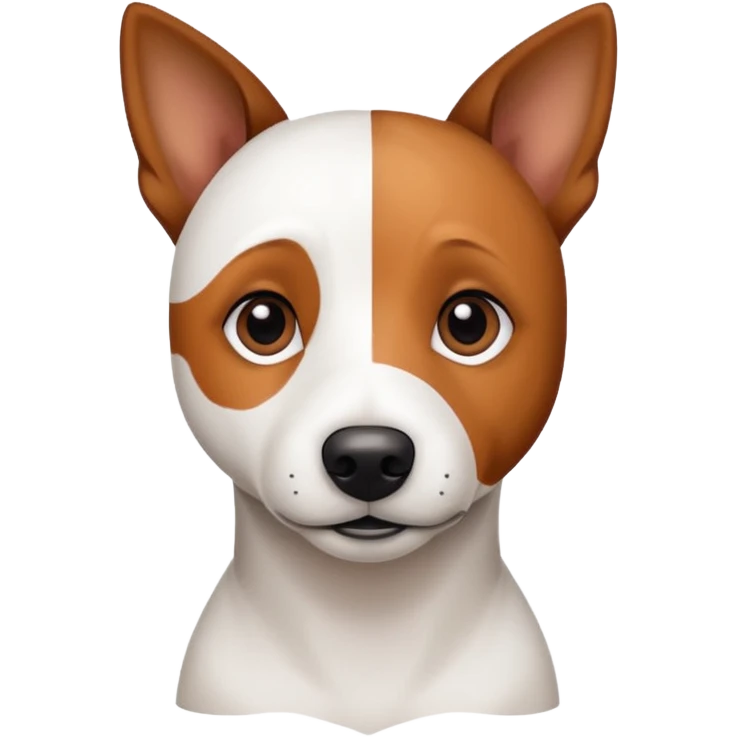 a white jack russell the size of a kelpie emoji