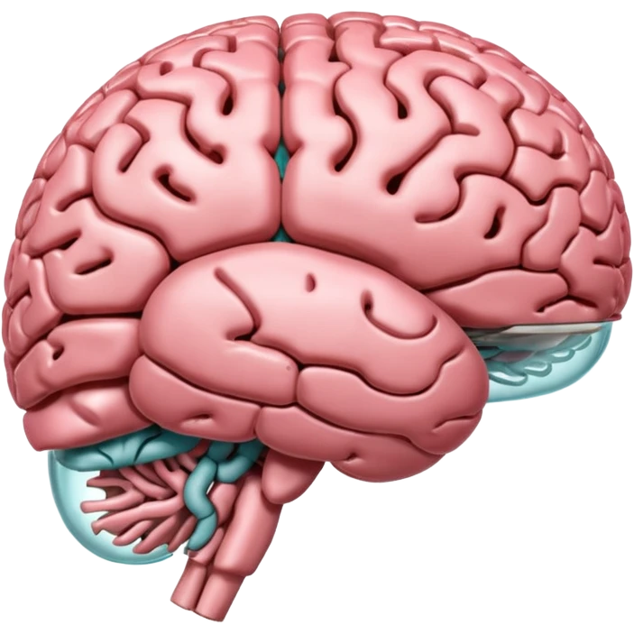 Tiny glass brain front view  emoji