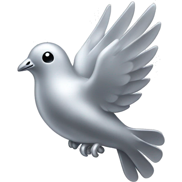 silver peace dove emoji
