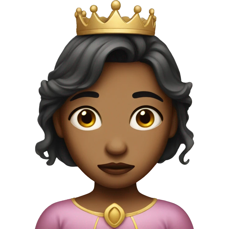 Sad princess with tears on face emoji