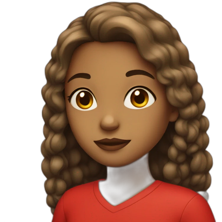 Girl in red emoji