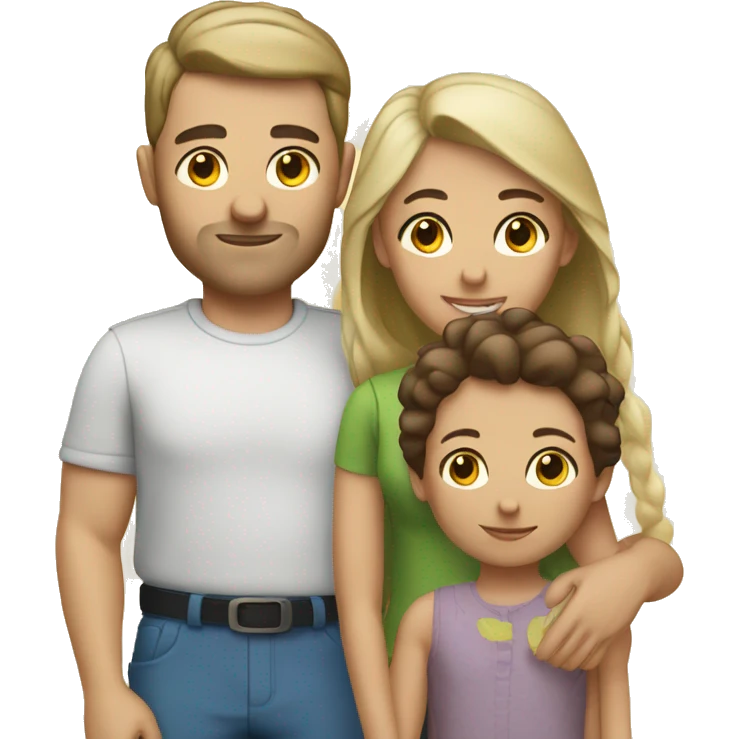 caucasian family of 4 emoji