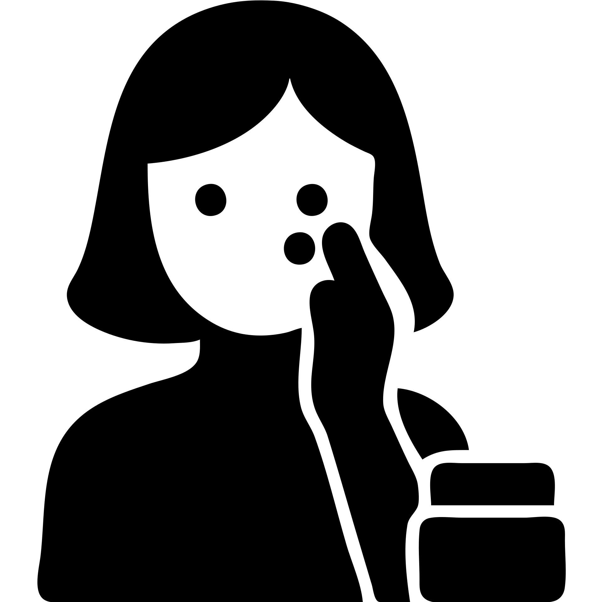 girl making skincare, solid filled icon, simple silhouette emoji
