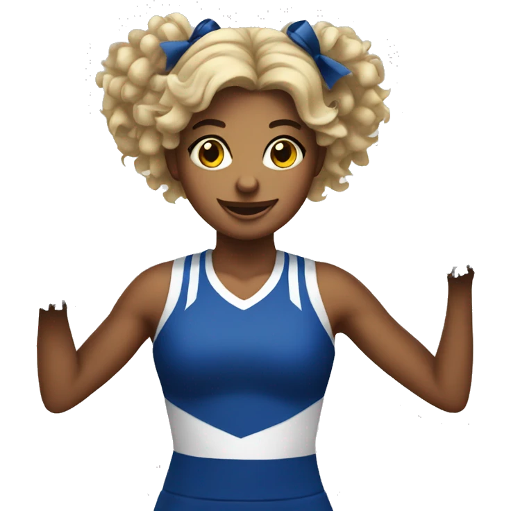 Cheerleader girl holding Pom Poms  emoji