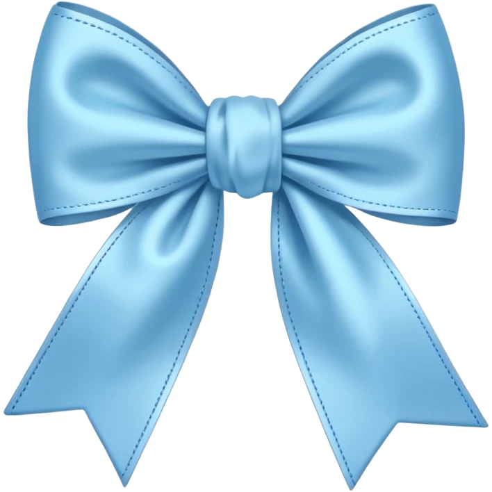 A pastel blue bow  emoji