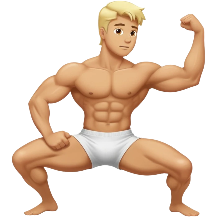 Blonde man twerk emoji