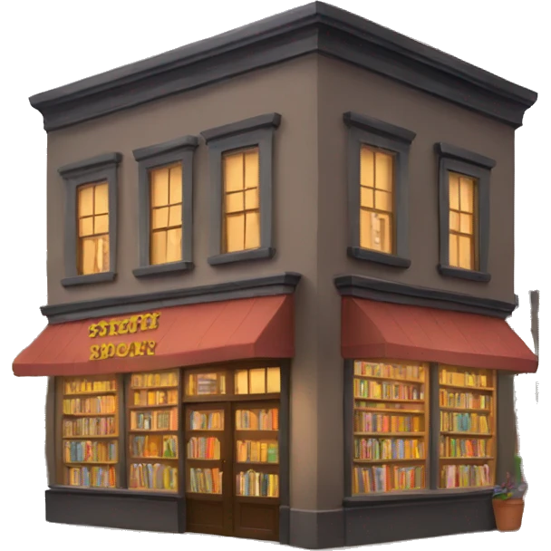 Cozy bookstore  emoji
