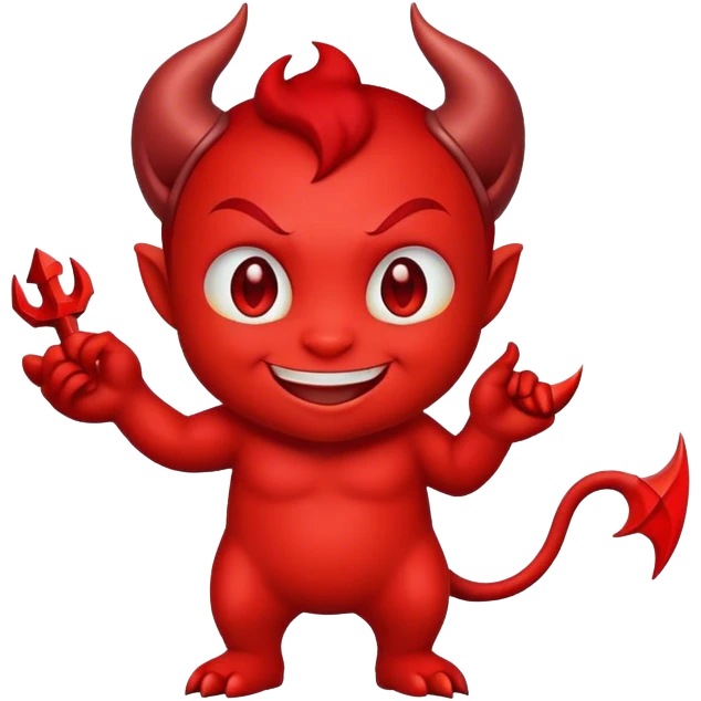 A little devil happy emoji