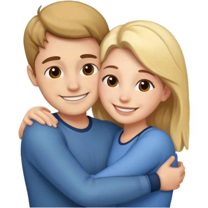 Couple hugging each other emoji