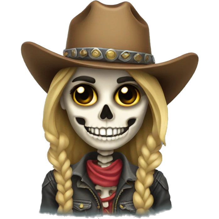Skeleton cowgirl emoji