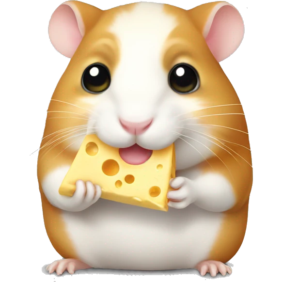 Hamster eating cheese  emoji