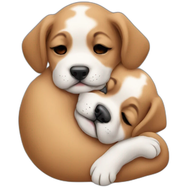 Puppies snuggling emoji