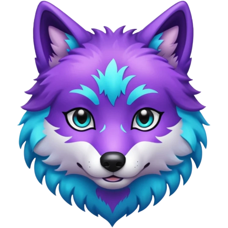 glitter purple and cian lobo emoji