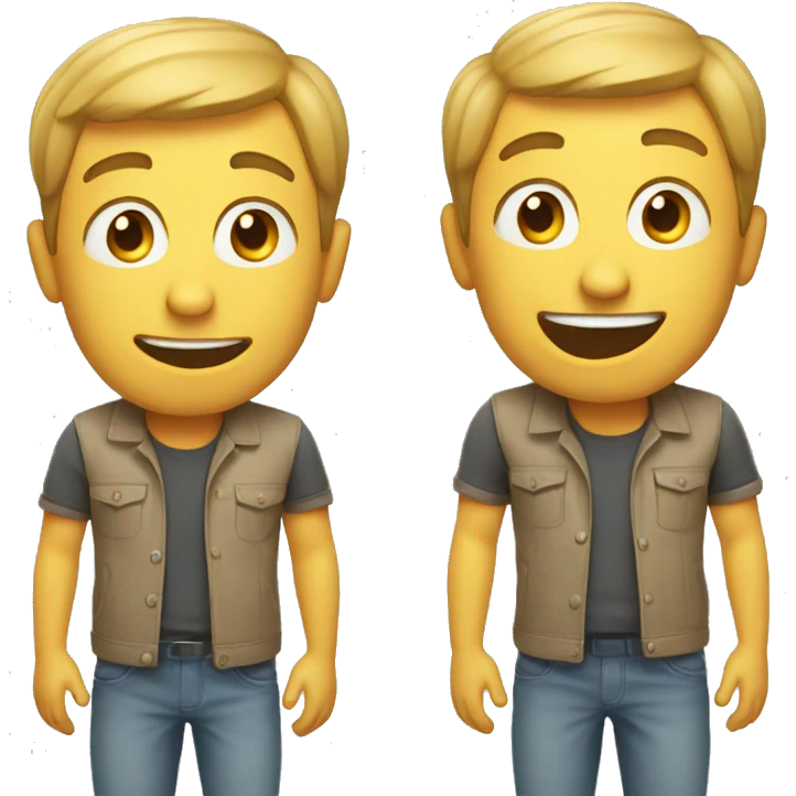 Smiling American Man have a surprised emoji