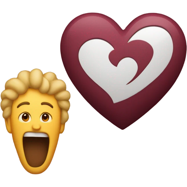 corazón de color bordo emoji