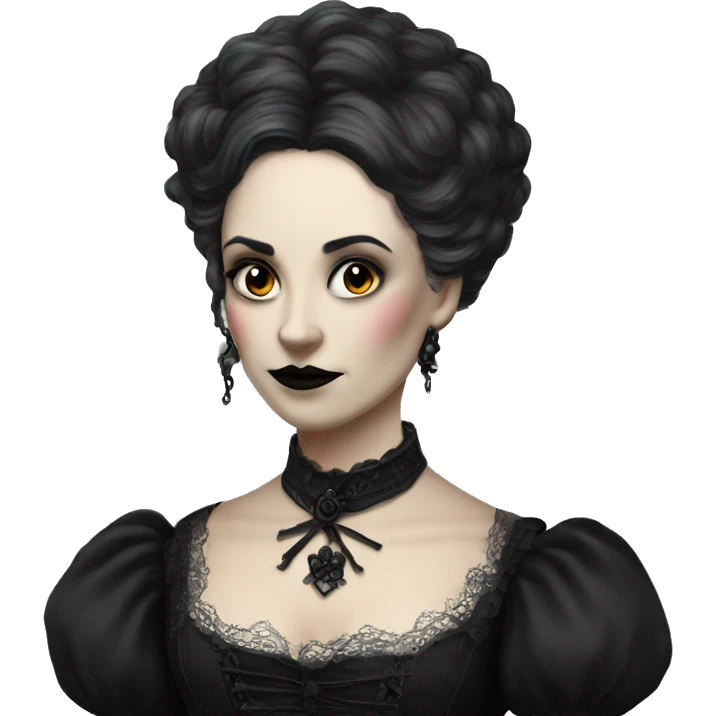 goth woman victorian era emoji