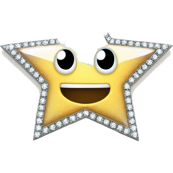 Diamante en forma de estrella emoji