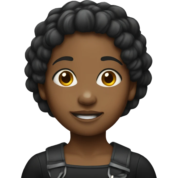 Black, female midget emoji
