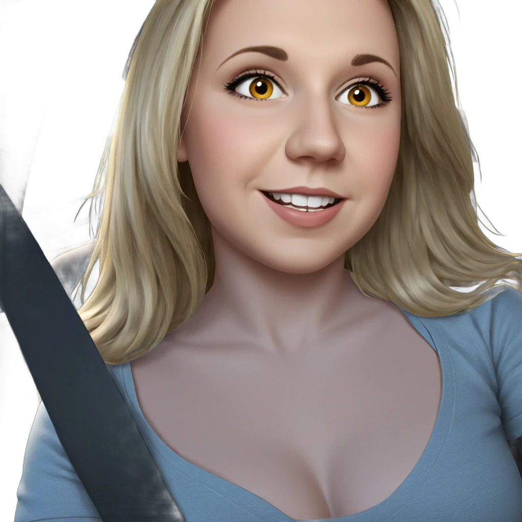 smiling girl in car interior emoji