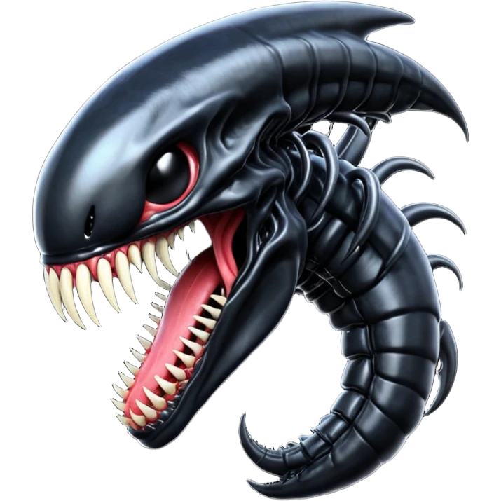  Venom-Xenomorph-hybrid-fantasy-creature emoji