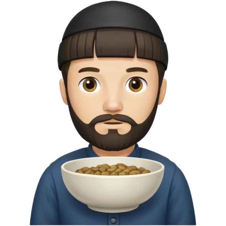 amish man with a bowl cut and big beard emoji