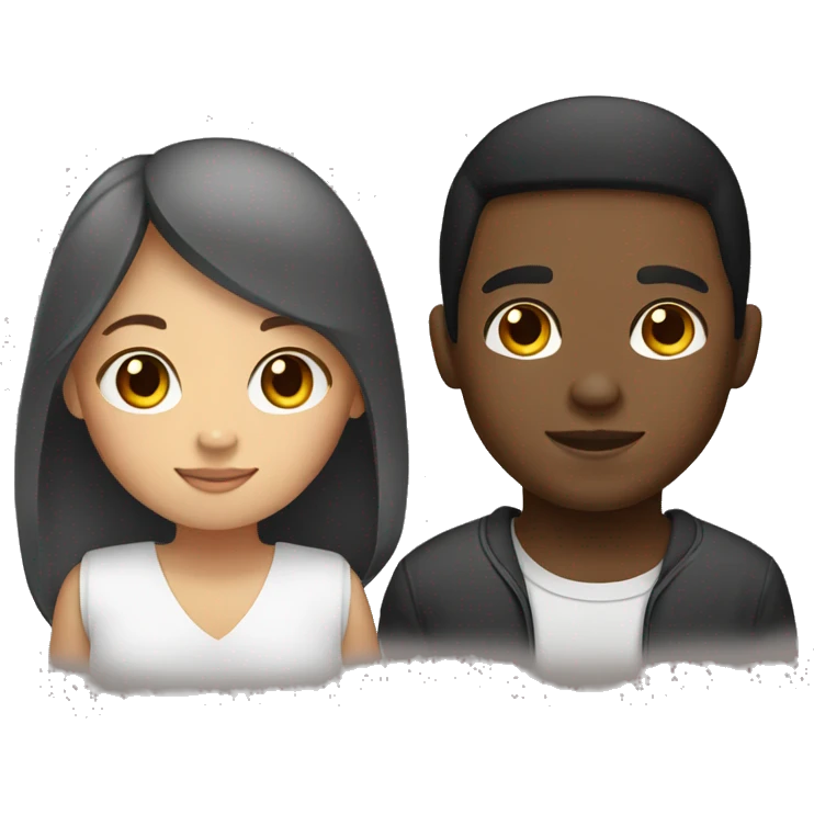 Filipino girl and black guy  emoji