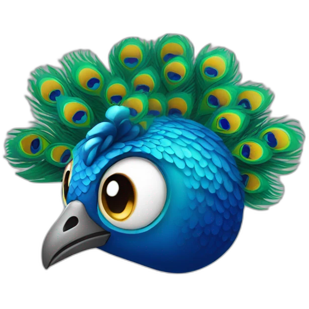cute peacock emoji