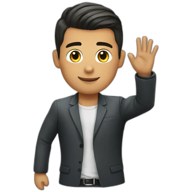 Christiano Ronaldo waving emoji