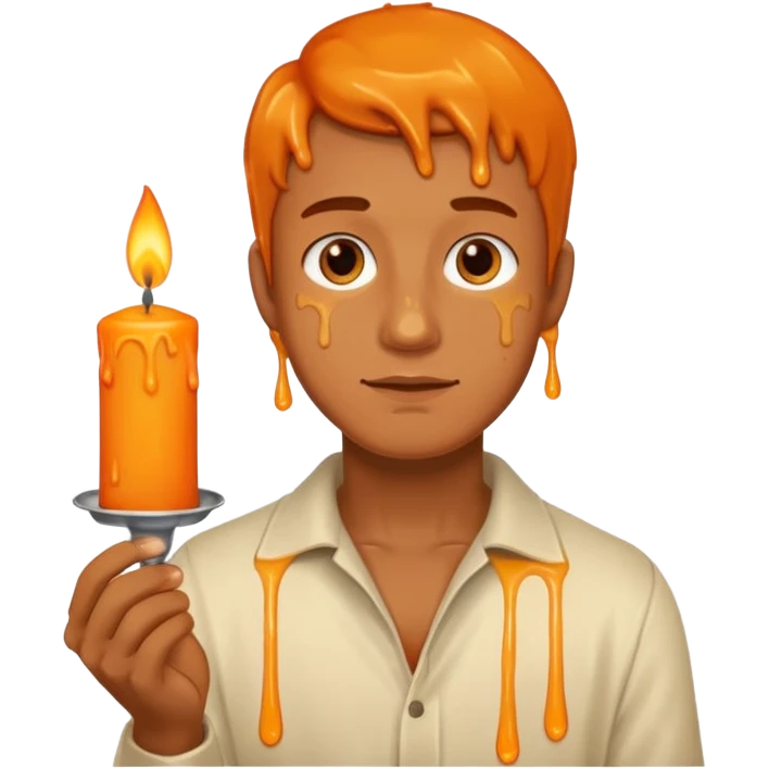  man holding candle emoji