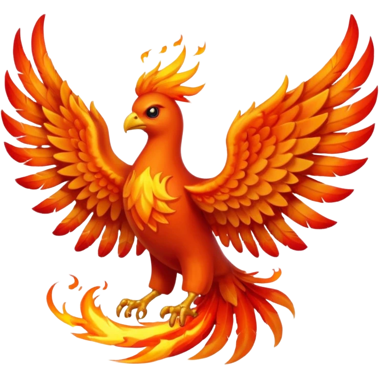 Fire phoenix - wings ablaze








 emoji